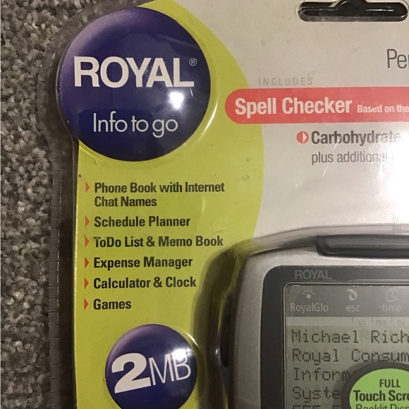 Personal Digital Assistant Spell Checker Phone Book, Planer, Games Royal ezVue2 - Picture 4 of 5